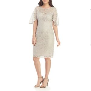 Adrianna Papell Lace Short Dress Plus Size 20W